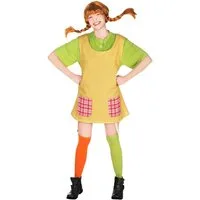 Maskworld Kostüm Pippi Langstrumpf Kostüm - Faschingskostüm Damen, Original Pippi Langstrumpf Kostüm für Damen