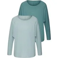 Vivance Langarmshirt in modischer Struktur-Optik (2er-Pack) aus pflegeleichter Strickqualität mit Viskose