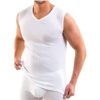 HERMKO Unterhemd 16050 Baumwolle/Modal, Business Muskelshirt, V-Ausschnitt, angenehm weich