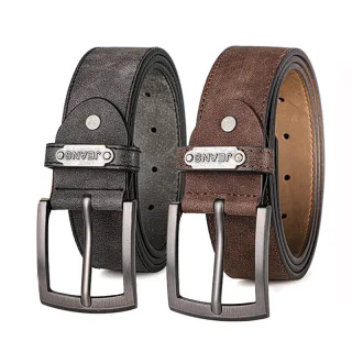 120-130cm Vintage Casual PU Leather Belt for Men Women Classic Alloy Pin Buckle Waist Strap for Daily Pants