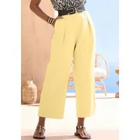 LASCANA 7/8-Hose mit modischen Bundfalten und weitem, luftigem Bein sommerlich elegante Schlupfhose aus Webware, Culotte