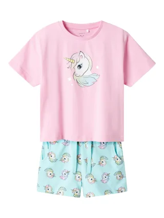NAME IT - NMFZOSANNA NREG SHORTS SET blue tint - Gr. - 116