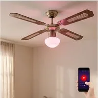 GLOBO LIGHTING Deckenventilator, Smart Decken Ventilator App Sprach Steuerung Luft Kühler Lampe