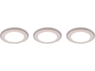 TRIO LED-Einbauleuchten-Set Argus 653610331 weiß, 4 W, 350 lm, 3000 K, 1 W RGB, 3 Stück