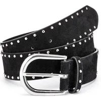 LASCANA Hüftgürtel Nietengürtel, Anzuggürtel, Gürtel, Jeansgürtel, Hosengürtel in Veloursleder-Optik mit kleinen Nieten für Jeans & Hosen