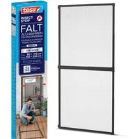 tesa Insektenschutz-Tür FALT Alu Rahmen teleskopierbar Premium für Türen, (Packung, 1-St., Teleskop Alu Rahmen), Alu Insektenschutz 80 cm x 170 cm bis 100x cm x 220 cm