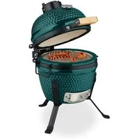 relaxdays Keramikgrill Kamado Grill aus Keramik, grün
