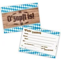 itenga Grußkarten itenga 12x Einladungskarten O zapft is! Postkarte DIN A6 Postkarte Bay