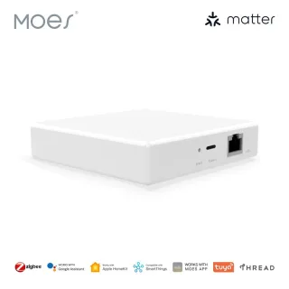 Moes Matter Smart Zigbe Home Bridge Matter Wired Gateway Hub Support Voice Control Via Alexa Google Siri Homekit Smartth