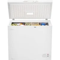 TroniTechnik Gefriertruhe Einstellbarer Temperaturregler, kühlen und gefrieren BORGAR 210 PRO, 90.5 cm breit, 202 l, inkl. Dual Thermostat, LED Licht, Griff, Schloss, Rollen, Einlegekorb