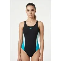 Speedo Badeanzug mit Formbeständigkeit, chlorbeständig, pillingbeständige Oberfläche