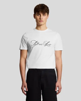 Superfeines Baumwoll-Graphic-Logo-T-Shirt
