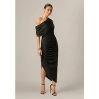 Adrianna Papell Abendkleid Artisan Jersey Long Dress Raffiniertes und elegantes Midi-Kleid mit einem Träger