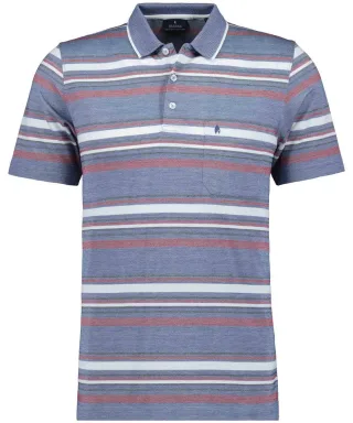 RAGMAN - Softknit-Polo gestreift - Gr. - L