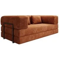 Luxusbetten24 Sofa Designer Sofa Lazy 3 Sitzer, mit Aufklappfunktion und Cordbezug