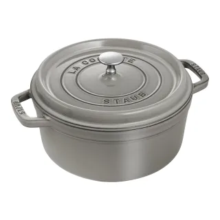 Staub La Cocotte Cocotte 24 cm, rund, Graphit-Grau, Gusseisen