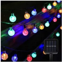 Salcar LED Solarleuchte LED Kugel-Lichterkette Außen Solar Gartenleuchte Weihnachtsdeko, 2-Leuchtmodi