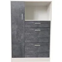 HTI-Living Hochschrank Küchenschrank Weiß-Beton Blanca L (Stück, 1-St., 1 Küchenschrank) Mehrzweckschrank