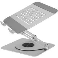 Höhenverstellbarer, drehbarer Notebook-Ständer IB-NH300-R silber, für Notebooks bis 17"