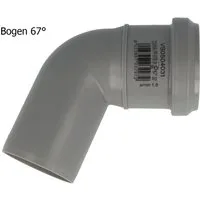 Valsir Ablaufrohr HT Bogen, mit einseitiger Steckmuffe und Gummidichtung, Ø 50 mm