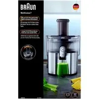 Braun Zentrifugenentsafter SJ700 MultiJuice7 Entsafter Zentrifugalentsafter schwarz/Edelstahl