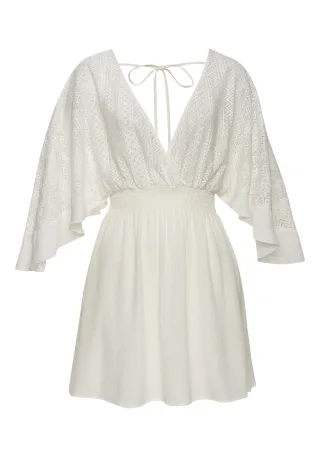 LASCANA - LASCANA Strandkleid offwhite - Gr. - 34