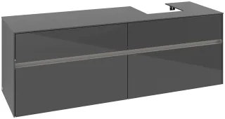 Villeroy & Boch Waschtischunterschrank Collaro C106B0 1600x548x500mm mit Beleuchtung Glossy Grey C106B0FP