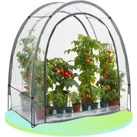 shop'n smile ideoon Foliengewächshaus Überwinterungszelt, 175x186x84cm für frostfreie Pflege, Robuste Bodenplane, Ganzjährig nutzbar, Inklusive 4 Bodennägel