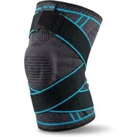 AGILE NOW Kniebandage Advanced, Stabilisiert & Entlastet, flexible Kompression (Hochwertiges und Atmungsaktives Material, Mit verstellbaren Zuggurten und Patella Gel-Pad), Atmungsaktiv & Rutschfest