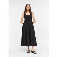 comma Midikleid Kleid Kleid im Fabricmix mit Popeline-Rock und Eingrifftaschen