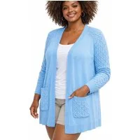 KangaROOS Cardigan casual Stil, bequeme Passform, mit Raglanärmeln, große Größen