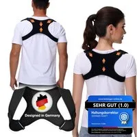 DONNERKRAFT Geradehalter mit Stützgürtel Haltungskorrektur Haltungstrainer Herren Damen + Ebook Leitfaden