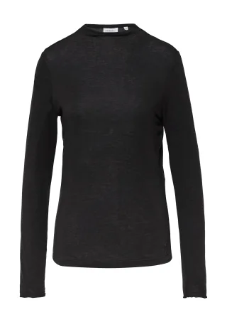 comma - T-Shirt, GREY/BLACK schwarz - Gr. - 36