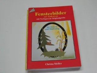 Fensterbilder aus Tonkarton für Ostern und Muttertag.