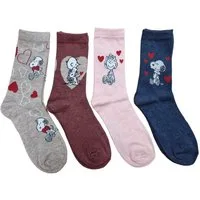 Mein Style Freizeitsocken Mein Style Peanuts Socken 4er-Bündel (4-er Bündel, 4-Paar, 4 Paar) lustiges Design