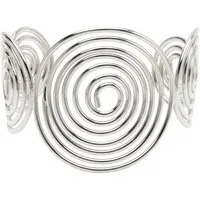 KARMA Armreif Damen Silber od. Gold 6,5 cm modernes Design (Damenschmuck Damenarmreif, 1-tlg., elegant Geschenkidee), Spirale Modeschmuck modern