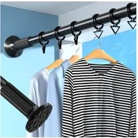 TUWENA Gardinenstange Gardinenstange ohne Bohren Teleskopstange Vorhangstange Klemmstange, 3 Größen Klemmstange Ausziehbar Schlafzimmer 128-177/278-327/328-377cm