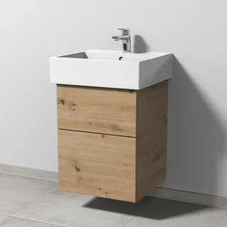 Sanipa 3way Waschtischunterbau zu Duravit Vero Air Waschtisch mit 2 Auszügen, Eiche Natural-Touch SM43185