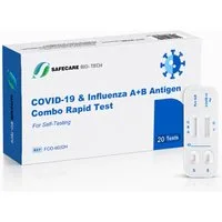 Safecare Bio-Tech Influenza-Schnelltest Erkältungstest - Corona + Influenza A/B 3in1 Schnelltest, 3 Messparameter, 20-tlg., Schnelles Ergebnis, einfache Handhabung, hohe Genauigkeit