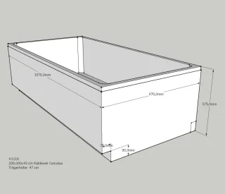 Neuesbad Wannenträger für Kaldewei Cono Duo Nr.735 200x100 SW11132