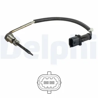 Delphi Abgastemperatursensor Fiat Idea Lancia Musa 1,3