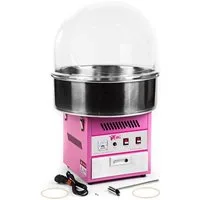 Royal Catering Zuckerwattemaschine Zuckerwattegerät 52 cm mit Spuckschutz 1200 W Candy Maker pink Gastro