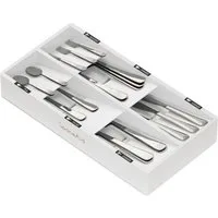 SpaceAid Besteckeinsatz Bambus-Schubladeneinsatz (Küchenutensilien-Tablett-Halter-Organizer)
