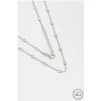 So CHIC... Kette mit Einhänger Italienische Aurora 18K Weißgold Kette 44cm