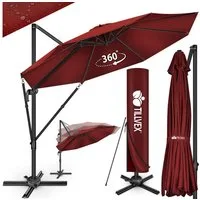 tillvex Sonnenschirm tillvex® Premium Alu Sonnenschirm 330 cm + Abdeckung & Windsicherung, Premium-Series, inkl. Regenabdeckung, Ampelschirm 6-fach Verstellbar mit Kurbel
