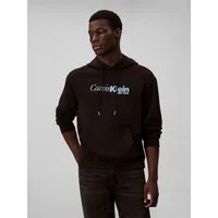 Calvin Klein Kapuzensweatshirt LS EU 350TERRY CURSIVE GRAPHIC H regular fit, Logo-Schriftzug