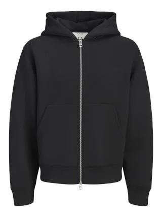 JACK&JONES - JCOLEGACY SWEAT SCUBA ZIP HOOD NOOS Black - Gr. - L