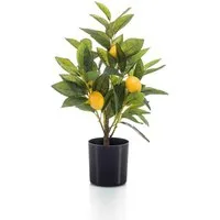 Kunstbaum Deko Zitronenbaum UALANI, Dekostamm, Früchte, 40cm Zitrone, artplants, Höhe 40.0 cm