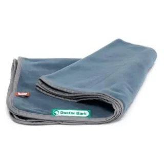 Doctor Bark Kuscheldecke Fleece blau/ grau M
