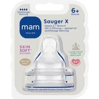 MAM Flaschensauger SkinSoft Weithals Trinksauger aus weichem Silikon